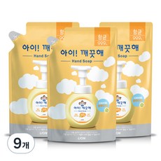 아이깨끗해 순 핸드워시 파우더향 리필용, 450ml, 9개