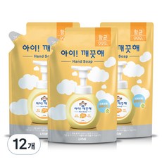 아이깨끗해 순 핸드워시 파우더향 리필용, 450ml, 12개