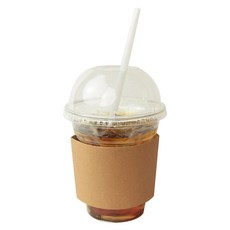 아이엔피 PET 아이스컵 바디 지름 98mm 420ml + 돔타공뚜껑 + 홀더 + 빨대 세트, 25개, 1세트