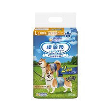 unicharm pet 禮貌帶 Mannerwear 男用 L, 適用於中型犬, 體重7.0~10.0kg, 腰圍45~50cm, 40片入, L(腰圍45~50cm 體重7~10kg), 40片, 1包