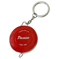 panrico 百利世 1.5m鑰匙圈自動伸縮布尺(公分/英吋) 紅色 迷你便攜式皮尺 量尺, 1入