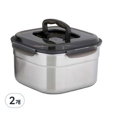 퀸센스 에리카 스텐 밀폐용기, 2개, 4.6L 2개, 단품
