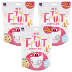 ACE 斑斑水果條 百香果+奇亞籽 90g*3包,寶寶天然水果零食，無添加，高纖維，促進消化