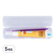 오랄라 여행용 칫솔 + 치실 + 치약 + 케이스 세트, 50g, 5세트
