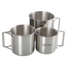 AWANA 戶外摺疊杯3入組 AK 3SE 500m l+ 330ml + 220ml, 1組