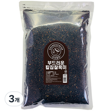 싱싱잡곡 부드러운 칼집 찰흑미, 3kg, 3개
