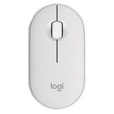 logitech 羅技 PEBBLE MOUSE 2 M350S 無線藍牙滑鼠, MR0103, 珍珠白