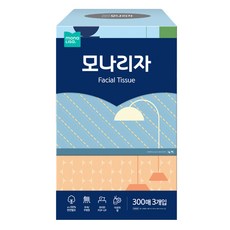모나리자 미용티슈 2겹, 300매, 3개