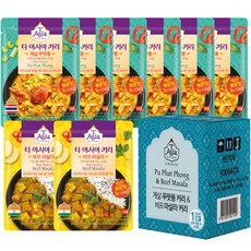 티아시아키친 게살 푸팟퐁 커리 170g 6p + 비프 마살라 커리 170g 2p 세트, 1세트