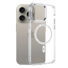 TOTU 拓途 磁吸合金框手機殼 晶琅 iPhone 15 Pro Max 防摔保護殼, 透明