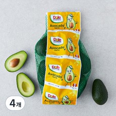 돌 페루산 아보카도, 1kg, 4개