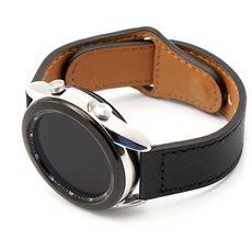 모모켓 갤럭시워치 컴팩트레더밴드 20mm 스트랩, 블랙, 1개