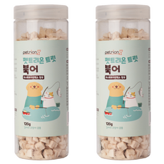 펫트리온 반려동물 트릿 유산균함유 동결건조 간식, 북어, 120g, 2개 2개, 북어