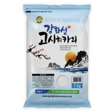 강화섬쌀 고시히카리 백미, 3kg, 1개