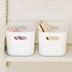 보노하우스 국내 제조 팬트리수납 정리 손잡이 바스켓, 화이트, S, 8개 화이트, 8개