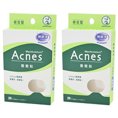 MENTHOLATUM 曼秀雷敦 Acnes 痘痘貼 極致薄綜合型 Set, 0.02cm 極緻薄貼片, 26片, 2盒