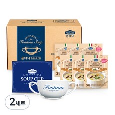 폰타나 피에몬테 그릴드 머쉬룸크림 컵수프 60g x 6p + 도자기 머그컵, 2세트