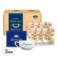 폰타나 피에몬테 그릴드 머쉬룸크림 컵수프 60g x 6p + 도자기 머그컵, 3세트
