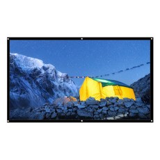 YUNCINE 露營用移動式大型簡約投影幕, 簡單-120
