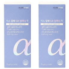 뉴트리코어 맥스 알파 CD 원데이 핏 14p, 14회분, 70g, 2개