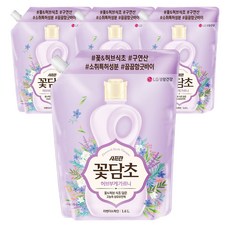 [비건라이프] 샤프란 꽃담초 섬유유연제 라벤더&파인 리필, 4개, 1.6L