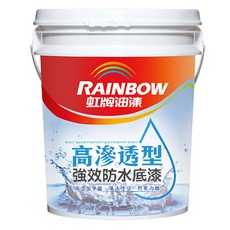 RAINBOW 虹牌油漆 高滲透型強效防水底漆，水性環保，乾燥速度快，厚塗不龜裂，耐水耐鹼性, 1桶