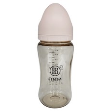 Simba 小獅王辛巴 蘊蜜鉑金 PPSU寬口防脹氣奶瓶 3個月以上適用, 栗粉, 270ml, 1個