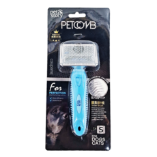 pet story 寵物物語 針梳 S 150 x 62 x 35mm 70g 犬貓用, 圓點, 1支