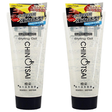 CHIN TSAI 橙采 強力造型髮膠, 超強塑型, 速乾不黏膩, 200g, 2條