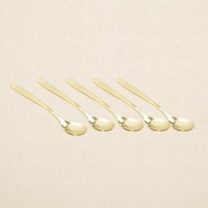 윌리브 국산 304스텐 셀라 티타늄 커트러리, 5개 5개, 티타늄 티스푼 소