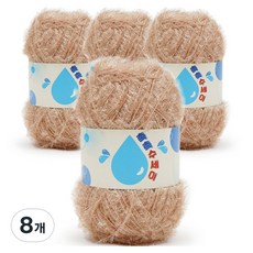 쎄비 촉촉 수세미 뜨개실, 헤이즐넛, 8개