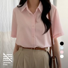 아피나르 여성용 링클프리 반팔 셔츠