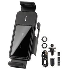 메이튼 차량용 핸드폰 거치대 고속 무선 충전 고충 Z+F 갤럭시 Z폴드 5 FDC-10, 블랙