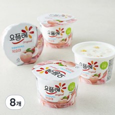 요플레 오리지날 복숭아, 180g, 4개입, 2개 180g, 8개
