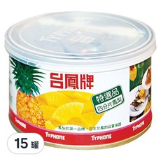 台鳳特選四分片鳳梨罐頭, 227g, 15罐