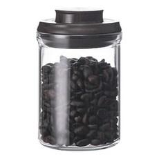 德利生活 密封玻璃咖啡罐, 耐熱玻璃 0.35L, 350ml咖啡罐, 1個