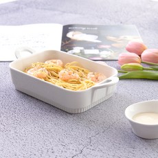 프렐류드 릴루아즈 사각 그라탕기, 화이트, 2개