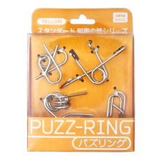 Hanayama 益智金屬環組合包 - 黃色款，適用年齡：6歲以上, 1盒