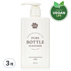 그린핑거 퓨어 젖병 앤 주방세제 액상형, 3개, 500ml