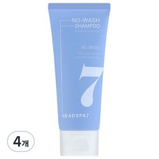 헤드스파7 노워시 샴푸 플로럴향, 100ml, 4개