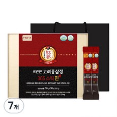 정원삼 6년근 고려홍삼정 365스틱 진 + 쇼핑백, 300g, 7개 100g, 21개