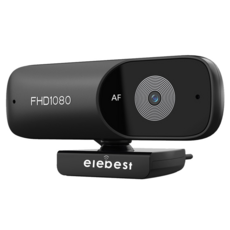 AHOYE 90°廣角 FHD1080P 網路視訊攝影機 USB Webcam, 360°旋轉, 2.5米加長電源線, p01_05243320, 黑色