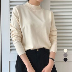 아피나르 여성용 릴렉스핏 소프트터치 목넥 니트 스웨터 피나르 여성용 릴렉스핏 소프트터치 목넥 니트 스웨터