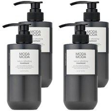 모다모다 네이처 리프레싱 무실리콘 헤어트리트먼트 코튼 파우더향, 500ml, 4개