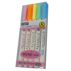 PENMAX 五色螢光筆, MILDCOLOR 502, A, 2盒