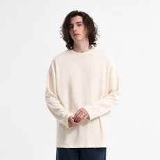 제이에이치스타일 남성용 오버핏 무지 긴팔 티셔츠 JHROK092