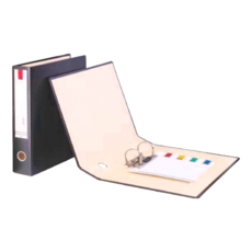 立強 拱型夾, PVC封面 黑色, 二孔拱型夾具，高度5cm, 適用紙張—S型 A4、L型 Foolscap，一箱12個, 1個