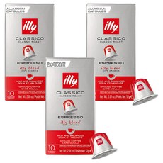 illy 意利 Nespresso經典中焙咖啡膠囊, 5.7g, 10顆, 3盒