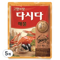 다시다 명품골드 해물, 300g, 5개