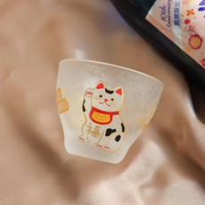 ADERIA GLASS 招財招福清酒杯, 招財貓, 1個
